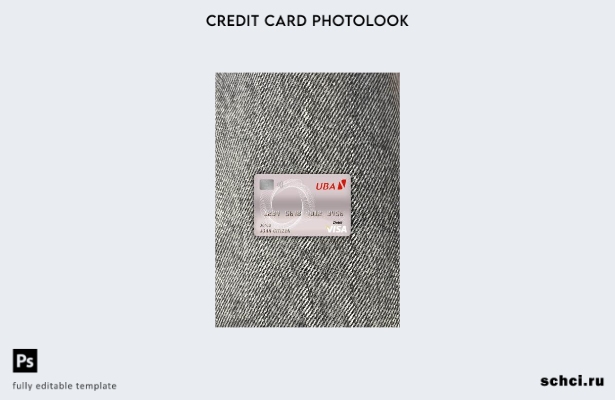 цифровая загрузка Камерун UBA банк Visa дебетовая карта фотоизображение переднег